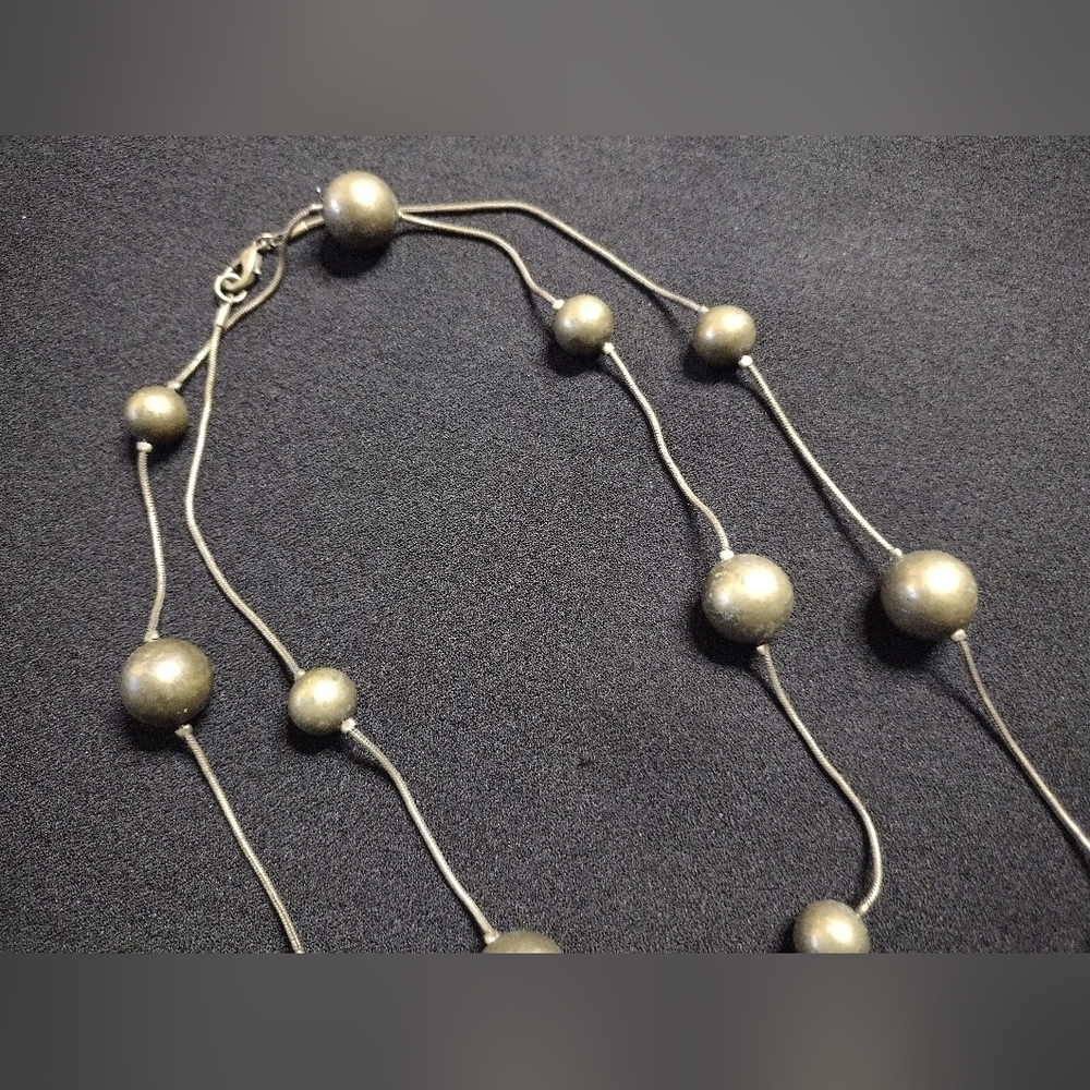 Bronze Gold Beaded Necklace - Picture 4 of 7